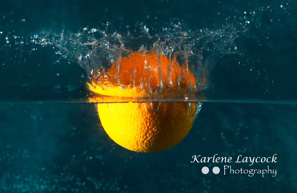 Orange falling in to water on Blue 1