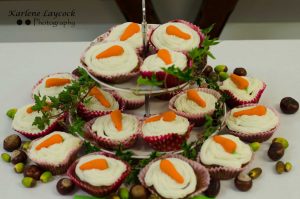 Bake Off 3 Tiers of Cupcakes Topped with Carrots